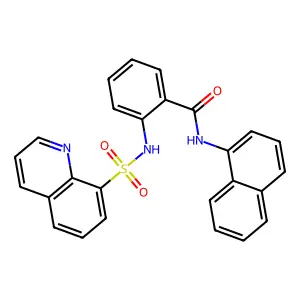 N-naphthalen-1-yl-2-(quinolin-8-ylsulfonylamino)benzamide structure