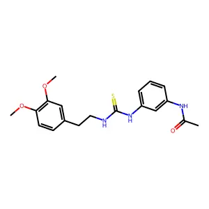 N-[3-[2-(3,4-dimethoxyphenyl)ethylcarbamothioylamino]phenyl]acetamide structure