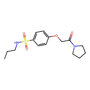 4-(2-oxo-2-pyrrolidin-1-ylethoxy)-N-propylbenzenesulfonamide structure