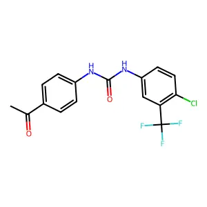 1-(4-Acetylphenyl)-3-[4-chloro-3-(trifluoromethyl)phenyl]urea structure