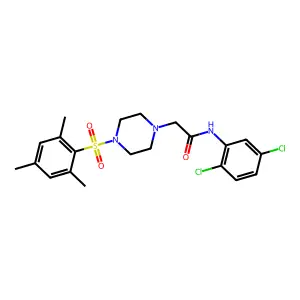 N-(2,5-dichlorophenyl)-2-[4-(2,4,6-trimethylbenzenesulfonyl)piperazin-1-yl]acetamide structure