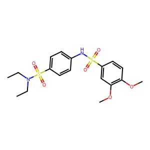 N-[4-(diethylsulfamoyl)phenyl]-3,4-dimethoxybenzenesulfonamide structure