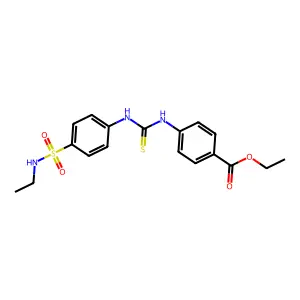 Ethyl 4-({[4-(ethylsulfamoyl)phenyl]carbamothioyl}amino)benzoate structure