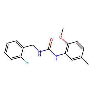 N-(2-fluorobenzyl)-N'-(2-methoxy-5-methylphenyl)urea structure