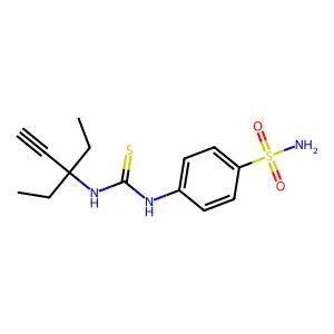 1-(3-Ethylpent-1-yn-3-yl)-3-(4-sulfamoylphenyl)thiourea structure
