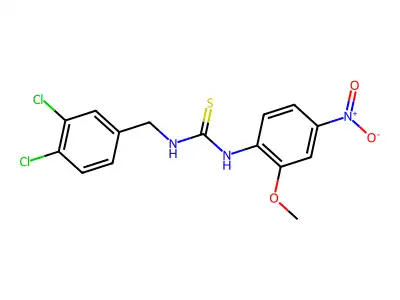 1-[(3,4-Dichlorophenyl)methyl]-3-(2-methoxy-4-nitrophenyl)thiourea structure