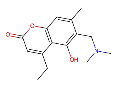 6-((dimethylamino)methyl)-4-ethyl-5-hydroxy-7-methyl-2H-chromen-2-one structure