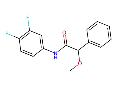 N-(3,4-difluorophenyl)-2-methoxy-2-phenylacetamide structure