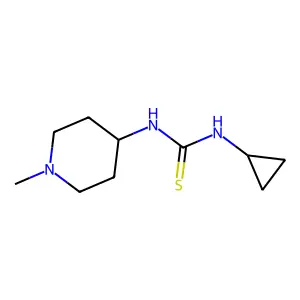 N-cyclopropyl-N'-(1-methyl-4-piperidinyl)thiourea structure