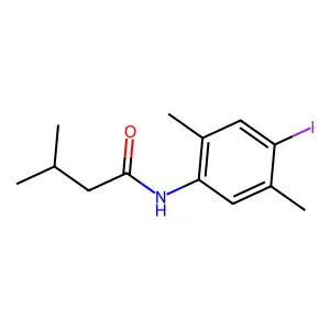 N-(4-iodo-2,5-dimethylphenyl)-3-methylbutanamide structure