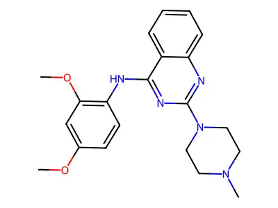 N-(2,4-dimethoxyphenyl)-2-(4-methylpiperazin-1-yl)quinazolin-4-amine structure