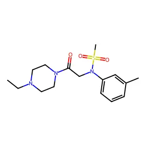 N-[2-(4-ethylpiperazin-1-yl)-2-oxoethyl]-N-(3-methylphenyl)methanesulfonamide structure