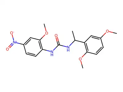 1-[1-(2,5-Dimethoxyphenyl)ethyl]-3-(2-methoxy-4-nitrophenyl)urea structure