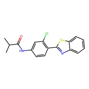 N-[4-(1,3-benzothiazol-2-yl)-3-chlorophenyl]-2-methylpropanamide structure