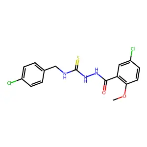 1-[(5-Chloro-2-methoxybenzoyl)amino]-3-[(4-chlorophenyl)methyl]thiourea structure