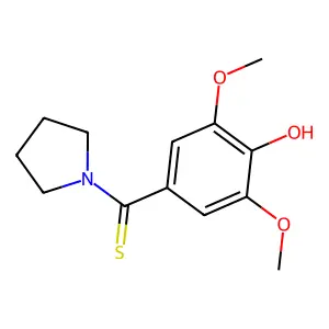 (4-Hydroxy-3,5-dimethoxyphenyl)(pyrrolidin-1-yl)methanethione structure