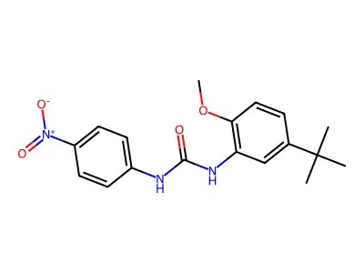 1-(5-Tert-butyl-2-methoxyphenyl)-3-(4-nitrophenyl)urea structure