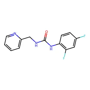 N-(2,4-difluorophenyl)-N'-(2-pyridinylmethyl)urea structure