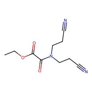 Ethyl [bis(2-cyanoethyl)amino](oxo)acetate structure