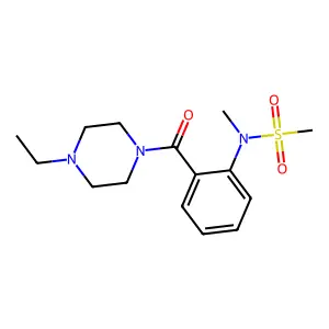N-[2-(4-ethylpiperazine-1-carbonyl)phenyl]-N-methylmethanesulfonamide structure