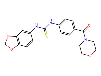 1-(1,3-Benzodioxol-5-yl)-3-[4-(morpholine-4-carbonyl)phenyl]thiourea structure