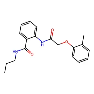 2-{[(2-methylphenoxy)acetyl]amino}-N-propylbenzamide structure