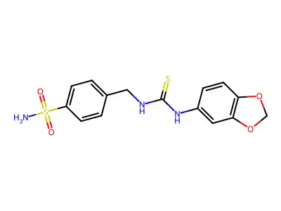 1-(1,3-Benzodioxol-5-yl)-3-[(4-sulfamoylphenyl)methyl]thiourea structure