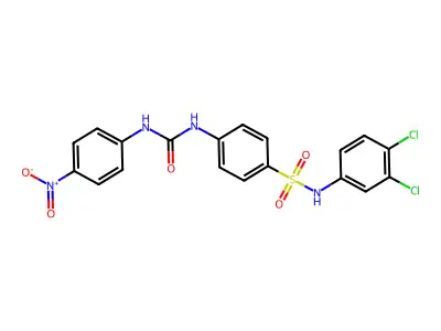 1-[4-[(3,4-Dichlorophenyl)sulfamoyl]phenyl]-3-(4-nitrophenyl)urea structure