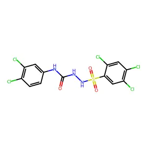 4-(3,4-Dichlorophenyl)-1-((2,4,5-trichlorophenyl)sulfonyl)semicarbazide structure