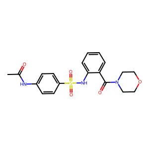 N-[4-[[2-(morpholine-4-carbonyl)phenyl]sulfamoyl]phenyl]acetamide structure