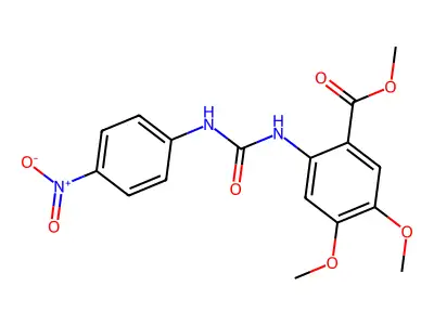 Methyl 4,5-dimethoxy-2-{[(4-nitrophenyl)carbamoyl]amino}benzoate structure