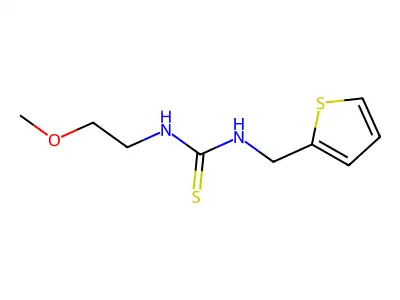 N-(2-methoxyethyl)-N'-(2-thienylmethyl)thiourea structure