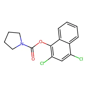 2,4-Dichloro-1-naphthyl 1-pyrrolidinecarboxylate structure