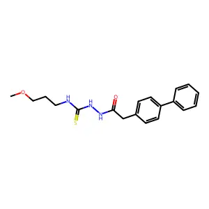 1-(3-Methoxypropyl)-3-[[2-(4-phenylphenyl)acetyl]amino]thiourea structure