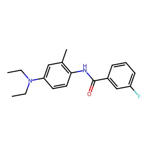 N-[4-(diethylamino)-2-methylphenyl]-3-fluorobenzamide structure