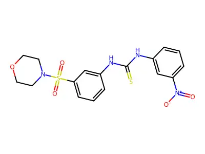 1-(3-Morpholin-4-ylsulfonylphenyl)-3-(3-nitrophenyl)thiourea structure