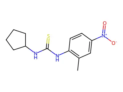 1-Cyclopentyl-3-(2-methyl-4-nitrophenyl)thiourea structure