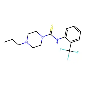 4-propyl-N-[2-(trifluoromethyl)phenyl]piperazine-1-carbothioamide structure