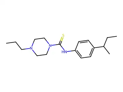N-(4-butan-2-ylphenyl)-4-propylpiperazine-1-carbothioamide structure