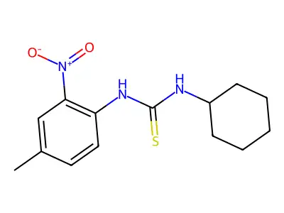 1-Cyclohexyl-3-(4-methyl-2-nitrophenyl)thiourea structure