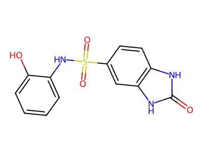 N-(2-hydroxyphenyl)-2-oxo-1,3-dihydrobenzimidazole-5-sulfonamide structure