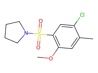 1-(5-Chloro-2-methoxy-4-methylbenzenesulfonyl)pyrrolidine structure