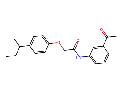 N-(3-acetylphenyl)-2-(4-butan-2-ylphenoxy)acetamide structure