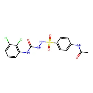 N-[4-[[(2,3-dichlorophenyl)carbamoylamino]sulfamoyl]phenyl]acetamide structure