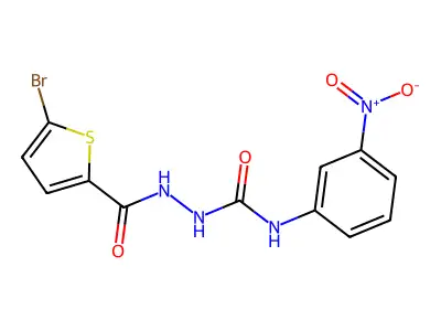 1-[(5-Bromothiophene-2-carbonyl)amino]-3-(3-nitrophenyl)urea structure