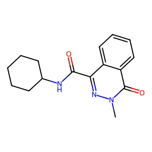 N-cyclohexyl-3-methyl-4-oxo-3,4-dihydrophthalazine-1-carboxamide structure