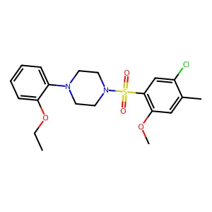 1-(5-Chloro-2-methoxy-4-methylphenyl)sulfonyl-4-(2-ethoxyphenyl)piperazine structure