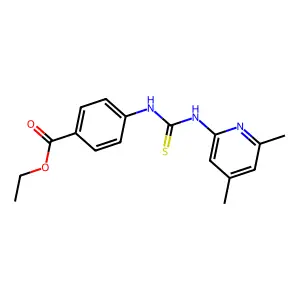 Ethyl 4-{[(4,6-dimethylpyridin-2-yl)carbamothioyl]amino}benzoate structure