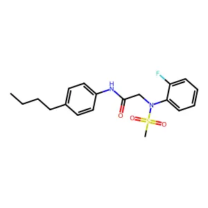 N-(4-butylphenyl)-2-(2-fluoro-N-methylsulfonylanilino)acetamide structure