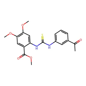 Methyl 2-{[(3-acetylphenyl)carbamothioyl]amino}-4,5-dimethoxybenzoate structure